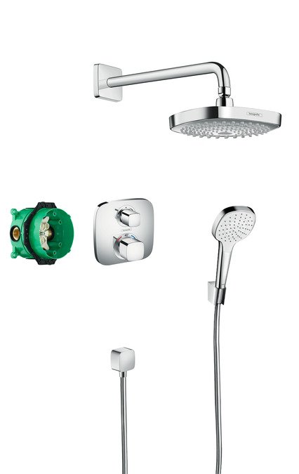 Sistem de dus incastrat termostatic Hansgrohe Design Croma Select E/Ecostat E - 27294000