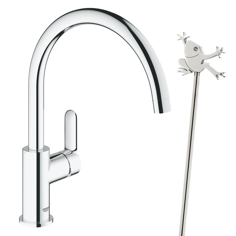 Baterie bucatarie pipa C, Grohe Bauedge+bagheta magnetizat apa Energetix(31367000,ENX 400 BAGHETA)