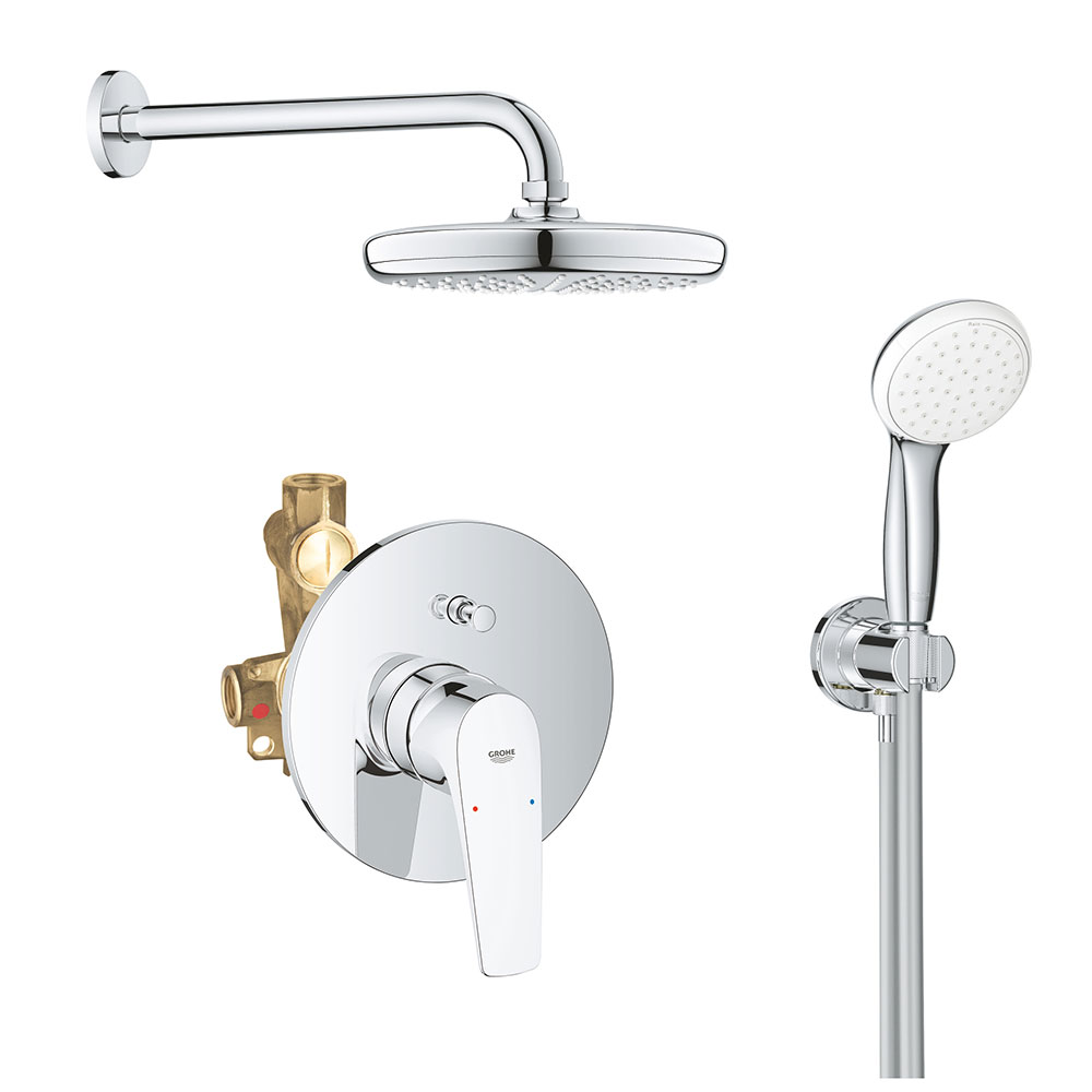 Sistem dus montaj incastrat Grohe Bauflow Perfect Shower,corp incastrat inclus ( 29113000 , 26412000,26406001)