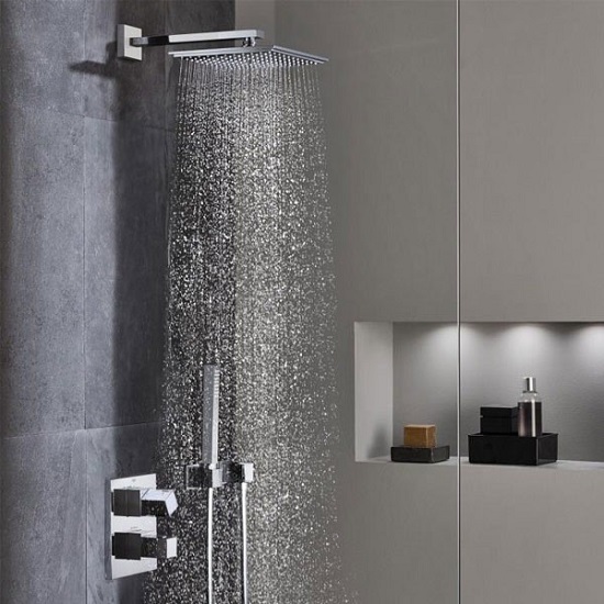 Sistem dus incastrat Grohtherm Cube Perfect Rainshower Allure, palarie dus 23cm -34741000